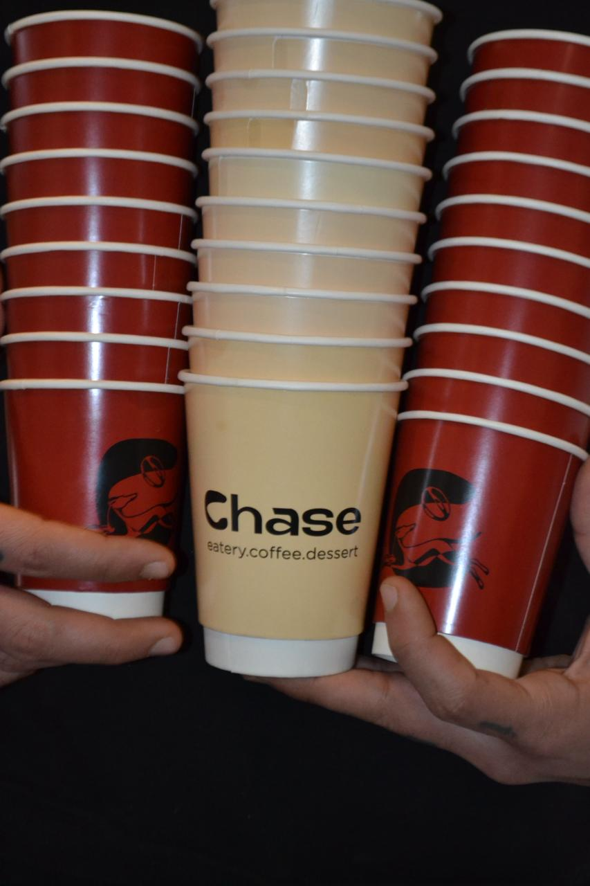 Chase branded cups